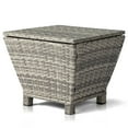 thumbnail image 1 of BAYUELSWU Outdoor Wicker Side Table, Patio Wicker Table, All-Weather Rattan Storage Box End Table, Outdoor Wicker Coffee Table with Hidden Storage & Lid for Patio, Porch, Lawn (Grey), 1 of 1