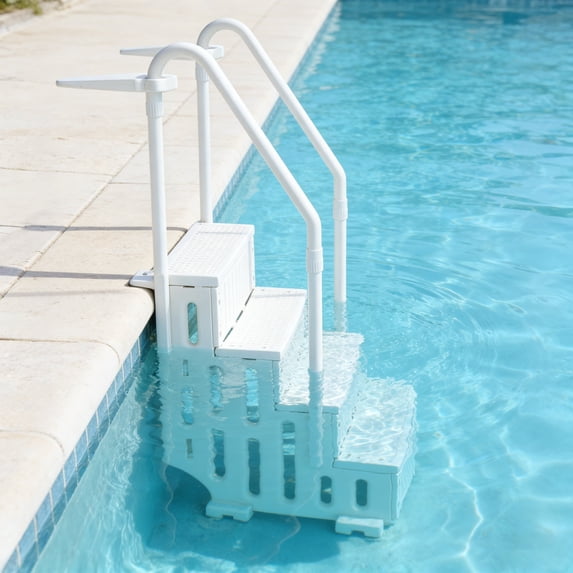 BAYUELSWU Pool Step Ladder PE Swimming Pool Escalator Deck Mounted ...