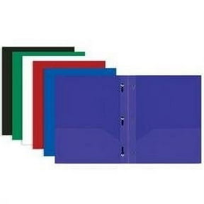 Two-Pocket Heavyweight Poly Portfolio Folder, 3-Hole Punch, 11 X 8.5 ...