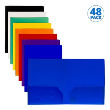 BAZIC 2 Pockets Poly Folder Portfolio Document Folders, 8-Pack ...