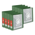 thumbnail image 1 of BAZIC 3 Ring Binder 2" View Binders Slant D Ring Green, Hold 500 Sheets, 12-Count, 1 of 8