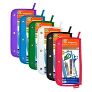 BAZIC 3 Ring Pencil Pouch, 11.5"x6.5" Clear Color, 6-Pack