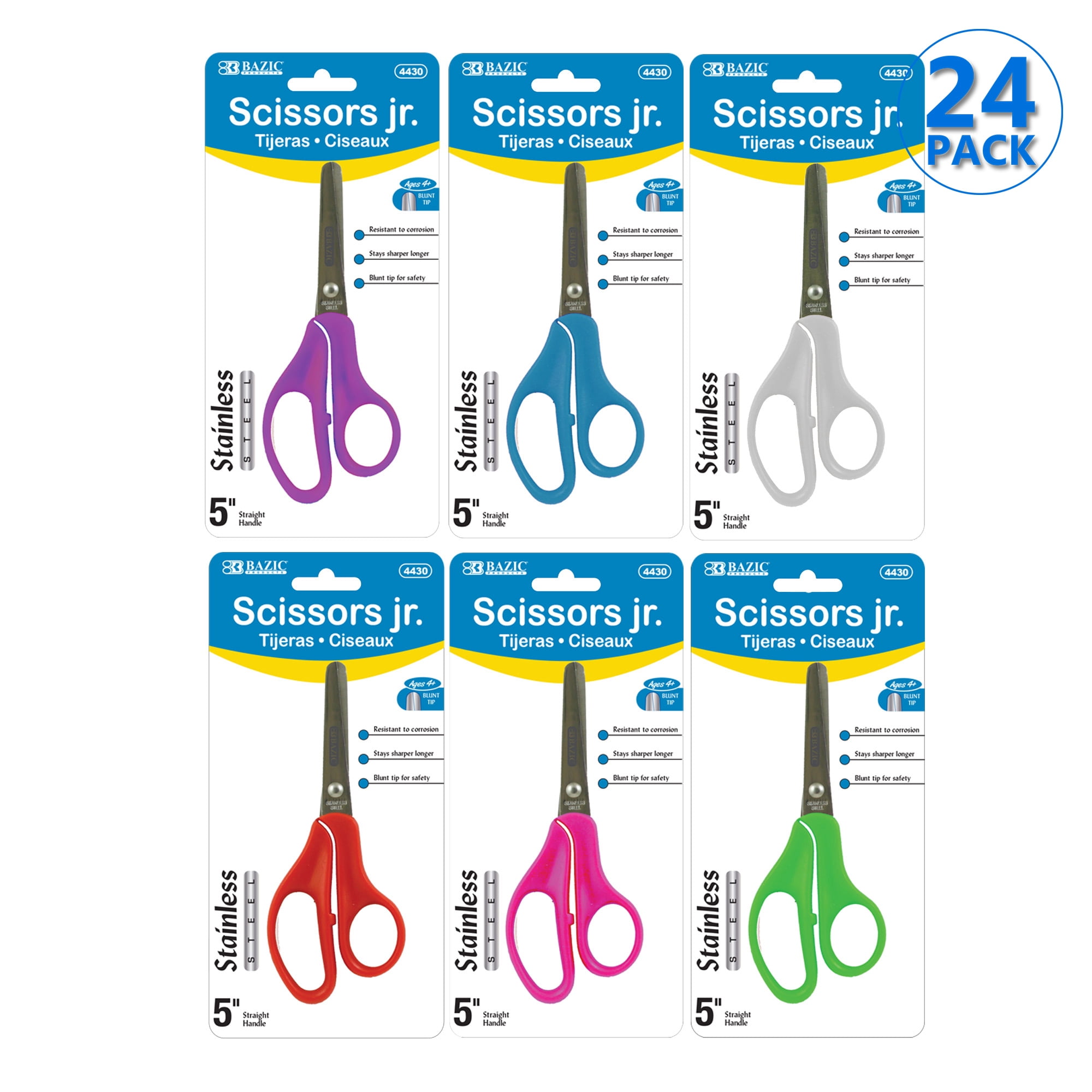 Westcott Jellies™ 5 Kids Scissors Assorted, Pointed (67365)