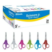 BAZIC 5" Blunt Tip Stainless Steel Scissors, Assorted Color, 600 Count