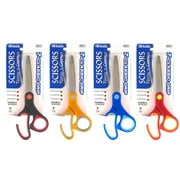 BAZIC 7" Soft Grip Stainless Steel Scissors, Straight Handle, 24-Pack