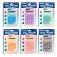 thumbnail image 1 of BAZIC 8-Digit Dual Power Calculator Pocket Size, Solar Powered & Battery, Assorted Pastel Colors, 24-Packs, 1 of 7