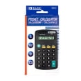 thumbnail image 1 of BAZIC 8-Digit Dual Power Calculator Pocket Size, Solar Powered & Battery, Black Color, 288-Packs, 1 of 7