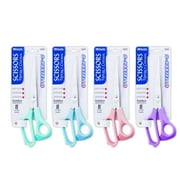 BAZIC 8" Pastel Stainless Steel Scissors, Straight Handle Sharp Blades, 4-Pack