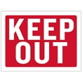thumbnail image 1 of BAZIC 9" X 12" Keep Out Sign, Warning Stay Out Restricted Area Authorized Home Store Plastic Signs, Waterproof Indoor Outdoor Signage on Wall Door Border, 1-Pack, 1 of 7