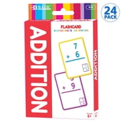 BAZIC Addition Flash Cards, Numbers Math Flashcards 36/Pack, 24-Packs