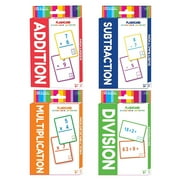 BAZIC Addition & Subtraction & Multiplication & Division Flash Cards (36/Pack), Set of 4 Packs