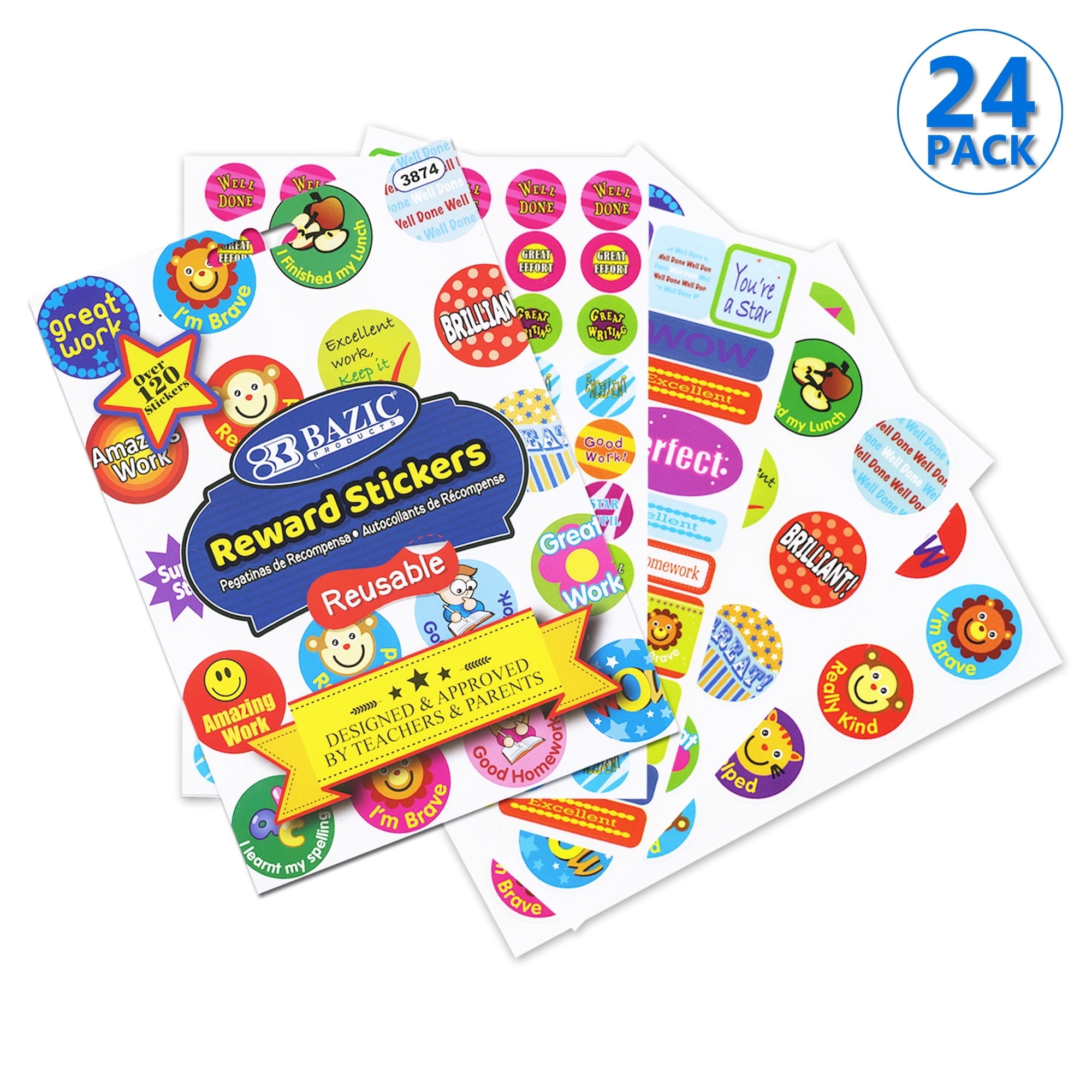 BAZIC Alphabet Plastic Sticker book / Box Qty - 24