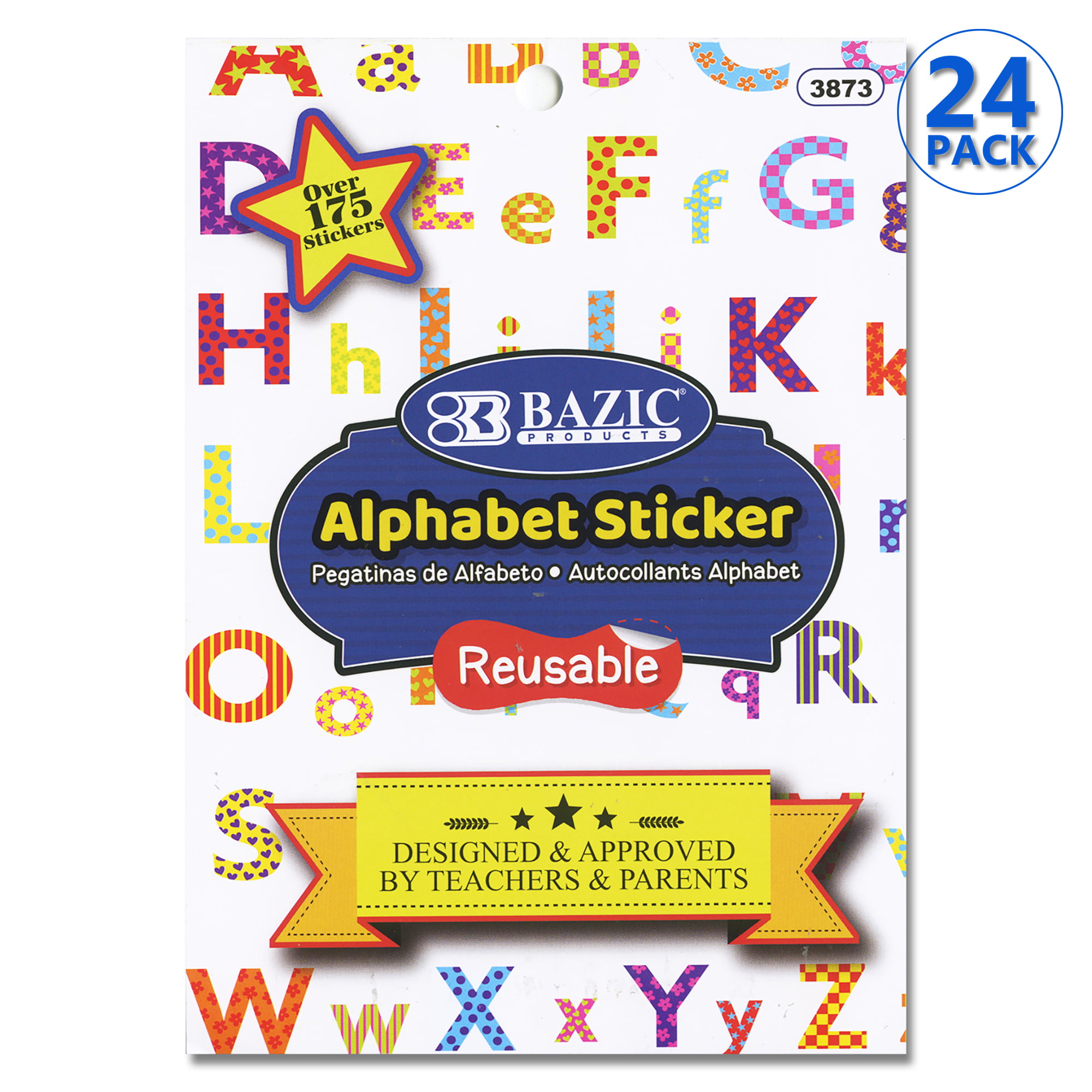 156Pcs Alphabet Letters ABC Stickers Child Reward Sticker Learning