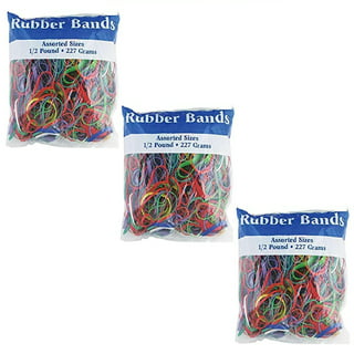 BAZIC 465 Multicolor Rubber Bands for School, Home, or Office (Assorted  Dimensions 227g/0.5 lbs)