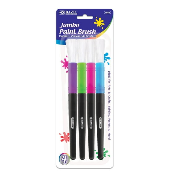BAZIC Asst. Size Kid's Paint Brush Set (5/Pack) / Box Qty - 24