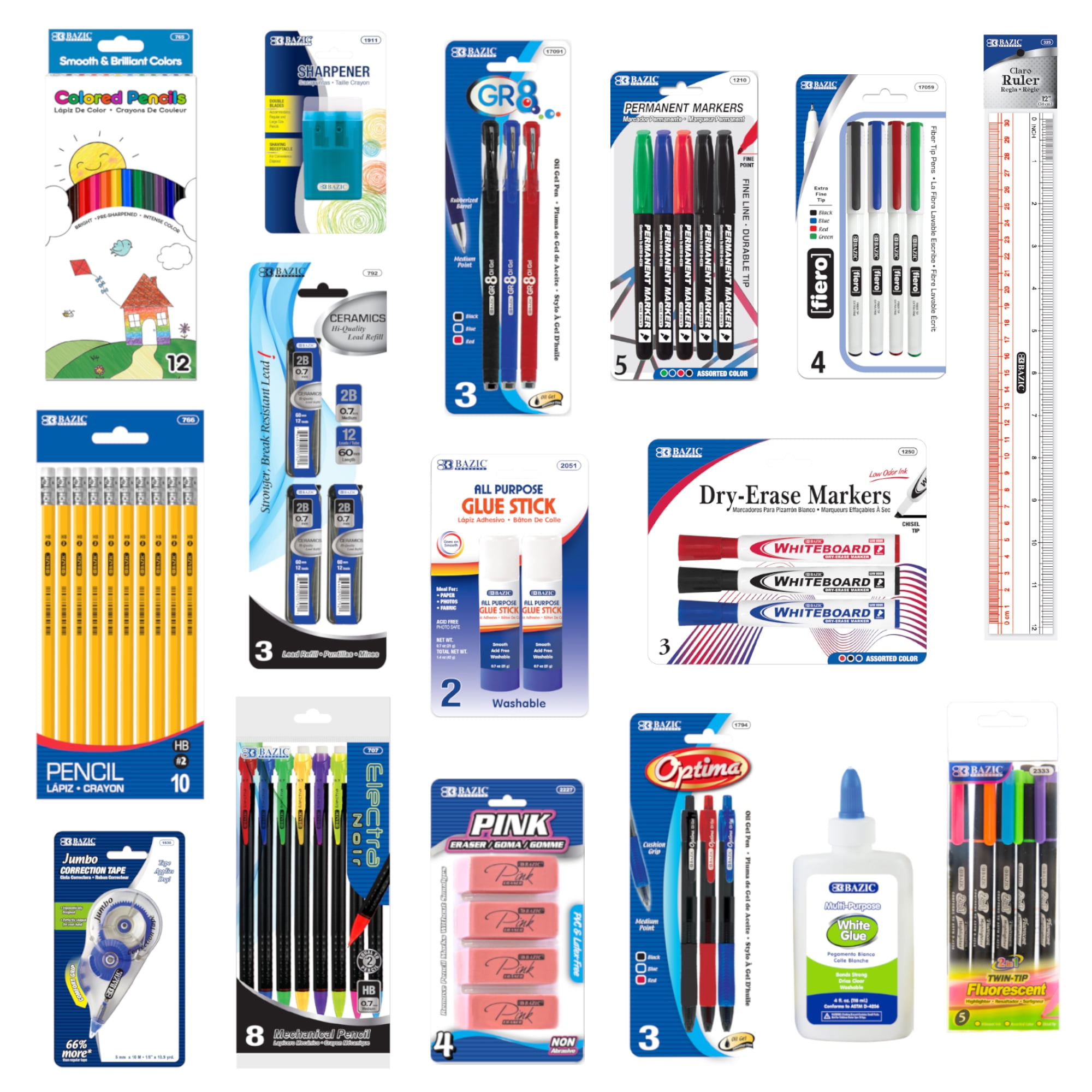 53 Pieces Kids School Supplies Kit Bundle Stationary Set (and FREE