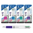 thumbnail image 1 of BAZIC Ballpoint 4-Color Retractable Pen Soft Grip, 1.0mm, (2/Pack), 4-Pack, 1 of 1