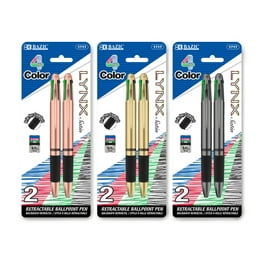 Gazdag Multicolor Ballpoint Pen 0.5, 4-in-1 Colored Pens Fine Point,Ballpoint  Gift Pens for Planner Journaling,Assorted Ink, 6-Count 
