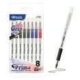thumbnail image 1 of BAZIC Ballpoint Prima Black Blue Red Stick Pens, Soft Grip 1.0 mm, (8/Pack), 1-Pack, 1 of 7