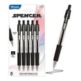 thumbnail image 1 of BAZIC Ballpoint Spencer Black Retractable Pen Soft Grip 1.0 mm, (5/Pack), 24-Pack, 1 of 7