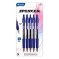 thumbnail image 1 of BAZIC Ballpoint Spencer Blue Retractable Pen Soft Grip 1.0 mm, (5/Pack), 1-Pack, 1 of 7
