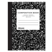 BAZIC Black Marble Composition Book Wide Ruled 100 Sheet, 1-Pack