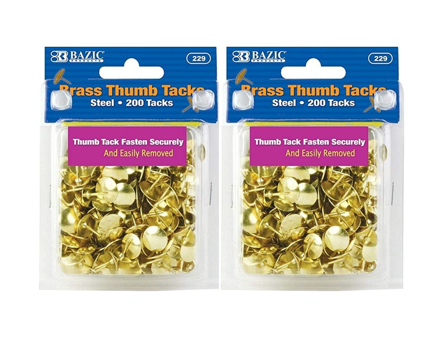 Rico Thumb Tacks, Gold - 2 cm x 8 cm x 5 cm