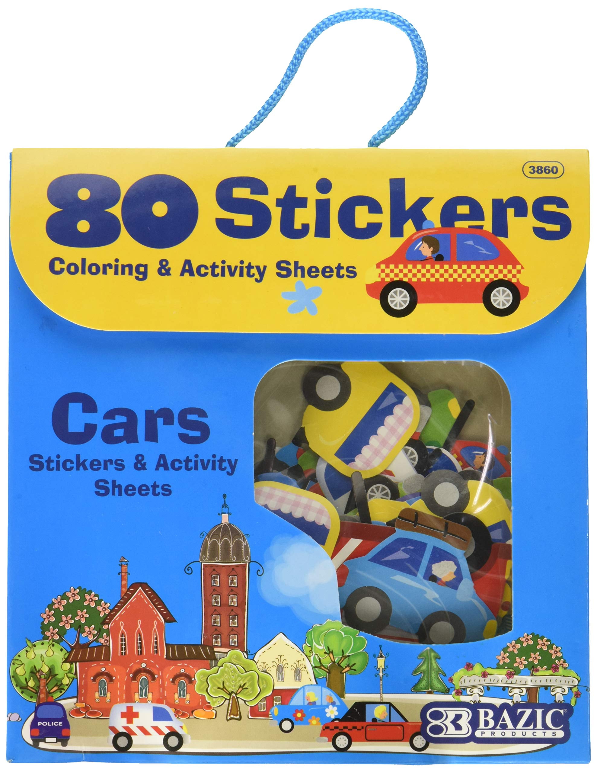 BAZIC Car Series Assorted Sticker (80/Bag) [3860]