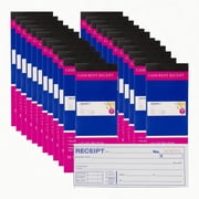 BAZIC Cash Money Rent Receipt Book, 50 Sets 7 1/2"x2 3/4" 2-Part Carbonless, 24-Packs