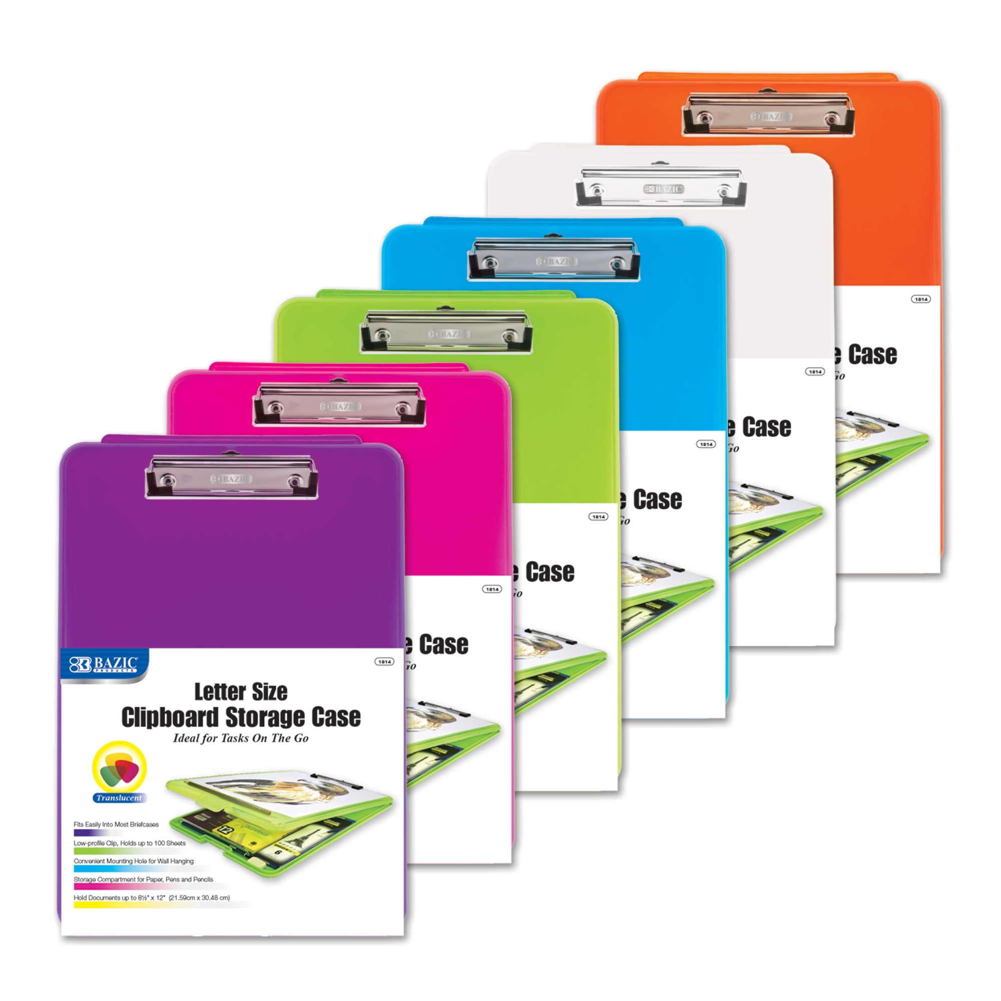 BAZIC Clipboard Storage Case, Plastic Briefcases Box Letter Size, 6