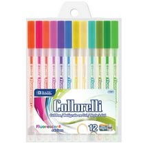 BAZIC Collorelli Gel Pen 0.8mm Neon Color, Smooth Write, (12/Pack), 24-Pack