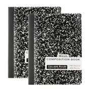BAZIC Composition Book Black Marble College Ruled 100 Sheet Notebook, 2-Packs