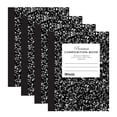thumbnail image 1 of BAZIC Composition Book Wide Ruled 100 Sheet, Premium Black Marble Notebook, 4-Pack, 1 of 7