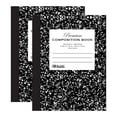 thumbnail image 1 of BAZIC Composition Book Wide Ruled 100 Sheet, Premium Black Marble Notebook, 4-Pack, 1 of 7