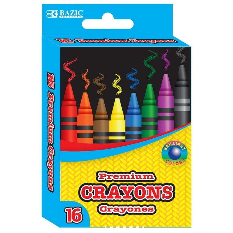 BAZIC Crayons Jumbo 12 Color, Non Toxic Drawing Crayon (12/Pack