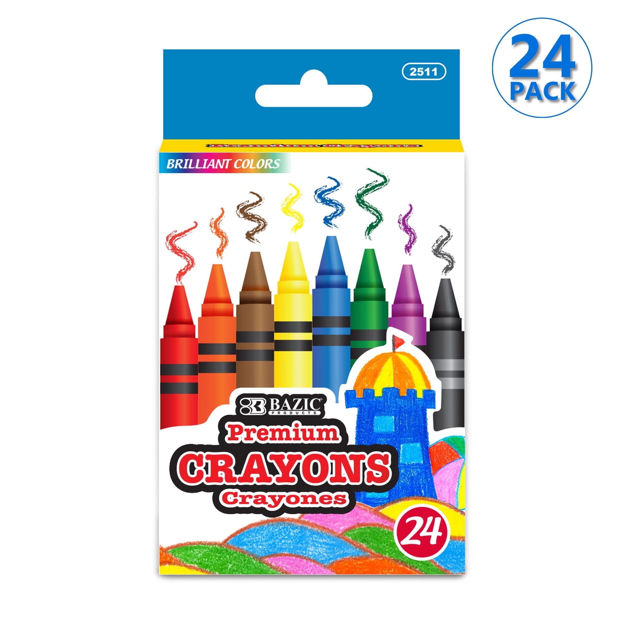 Bazic Products 303006-24 Premium Crayons- Pack of 24