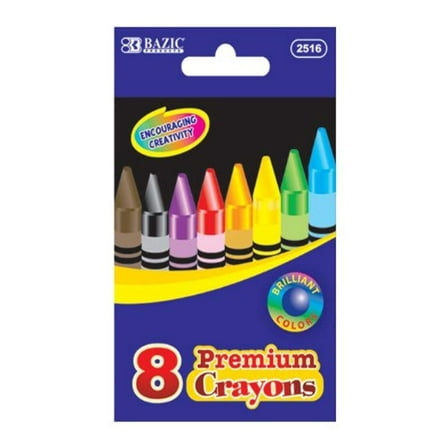 BAZIC 8 Color Premium Crayons [2516]