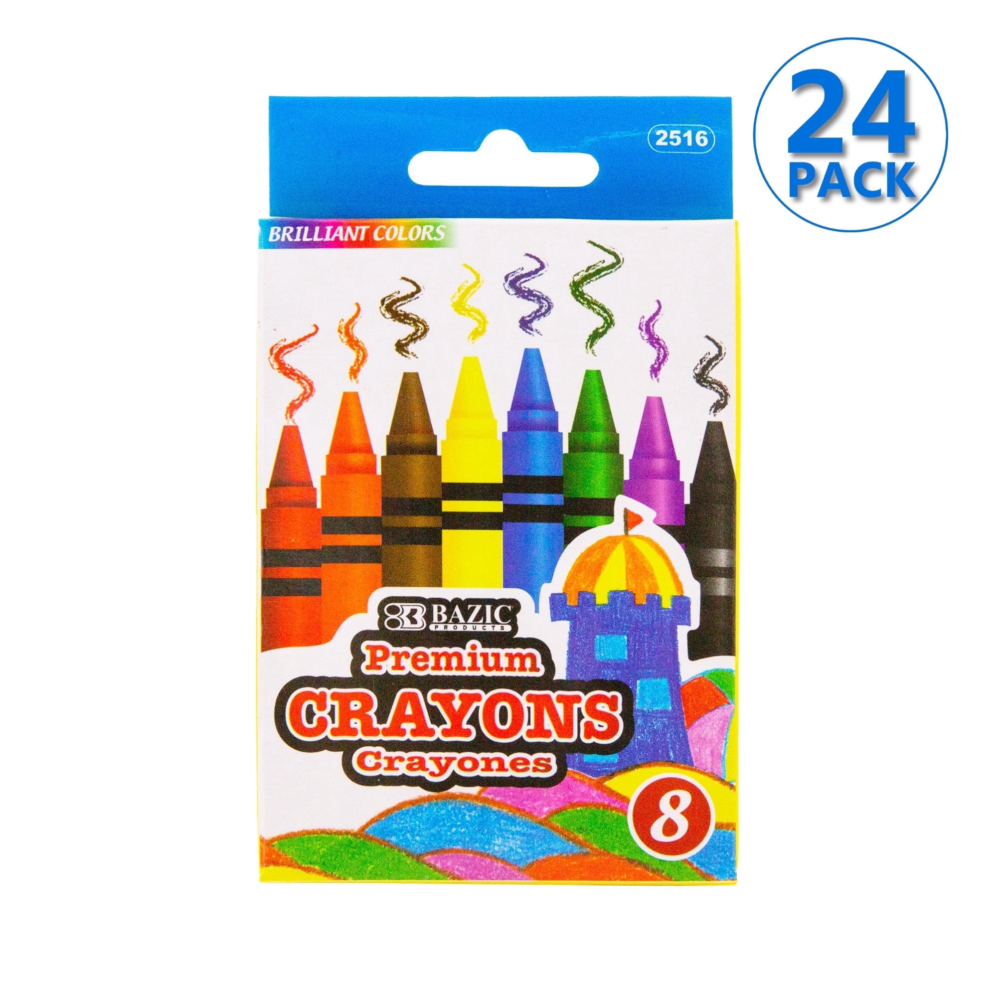 Bazic Products 303007-24 Premium Crayons - Pack of 8