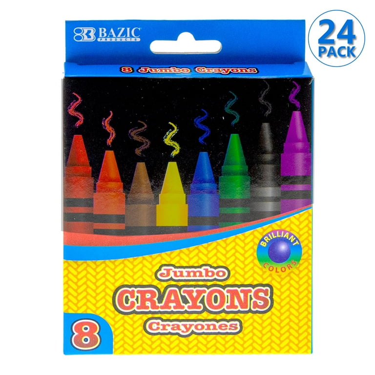 BAZIC Super Jumbo Crayons 8 Color, Non Toxic Crayon (8/Pack), 1-Pack 