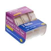 BAZIC Crystal Clear Tape w/ Dispenser 3/4" X 500", Glossy Finish, (3/Pack), 1-Pack