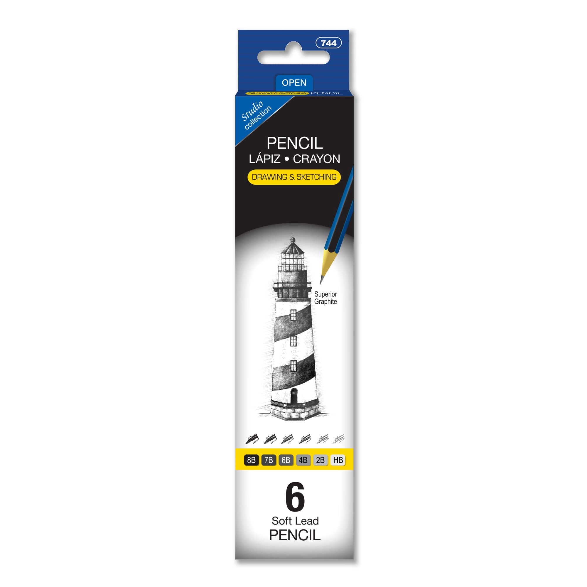 BAZIC Drawing Sketching Pencil Set, for Beginner Artist (6/Pack), 24-Pack