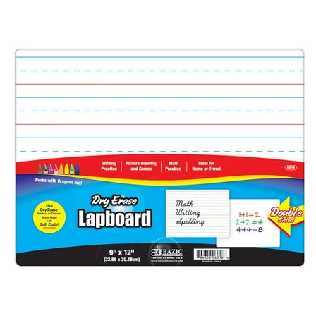 BAZIC 9 X 12 Double Sided Dry Erase Lap Board [6018]