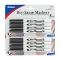 thumbnail image 1 of BAZIC Dry Erase Marker Black Fine Tip Whiteboard Markers (4/Pack), 2-Packs, 1 of 7