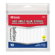 BAZIC Dual Temp. Full Size Hot Melt Glue Sticks 3.9 x 0.43 10/Box [2092]