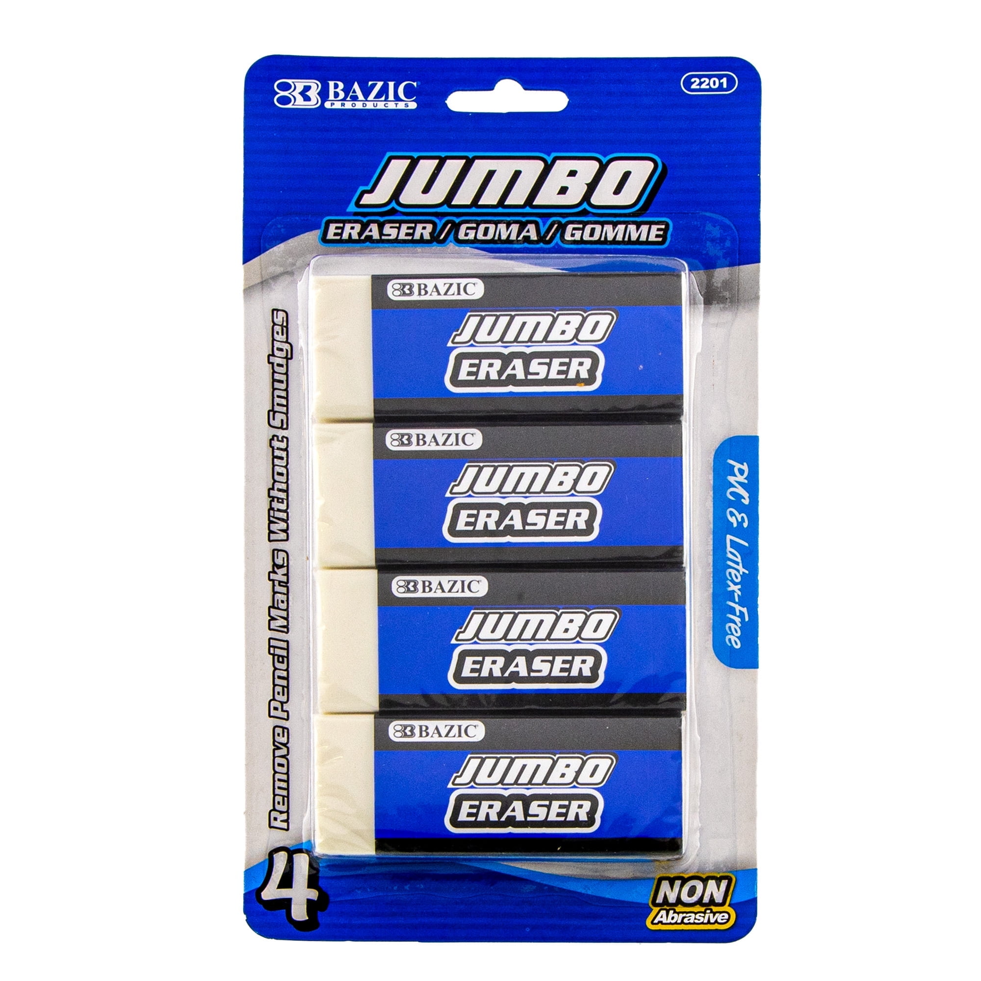 Janrax Pack Of 12 Click Erasers - Black Barrel Pen-Style Erasers With Easy Grip, Plastic Construction
