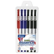 BAZIC Essence Gel Pen 0.7mm Assorted Color, Comfort Grip, (6/Pack), 1-Pack