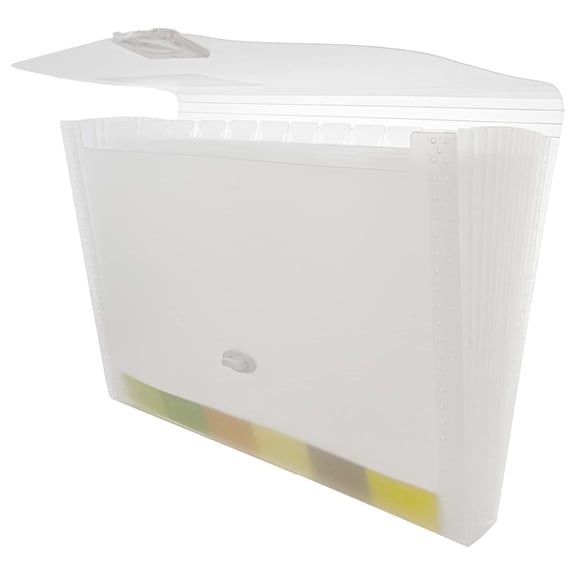 BAZIC Expanding File Folder 13 Pockets w/Color Tab, Letter Size Plastic File Pocket Folders, Office Supplies Paper Documents Organizer, 6-Pack