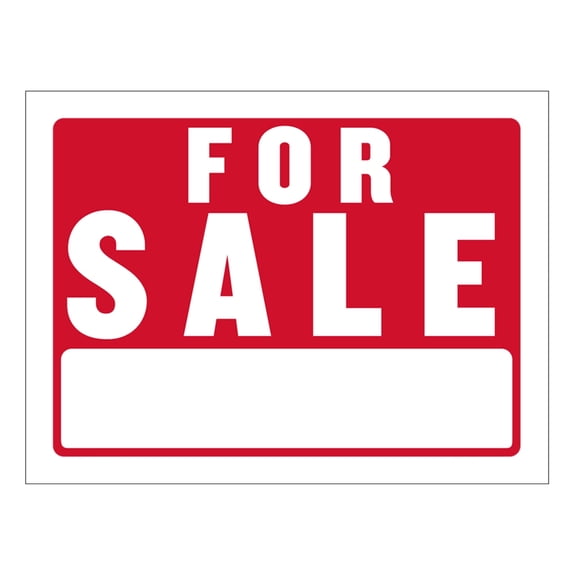 BAZIC For Sale Sign 9"X12", Plastic Signs, Waterproof Indoor Signage, 24-Pack