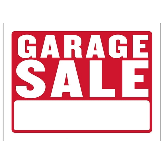 BAZIC Garage Sale Sign 12"x16", Waterproof Indoor Signage, 24-Pack