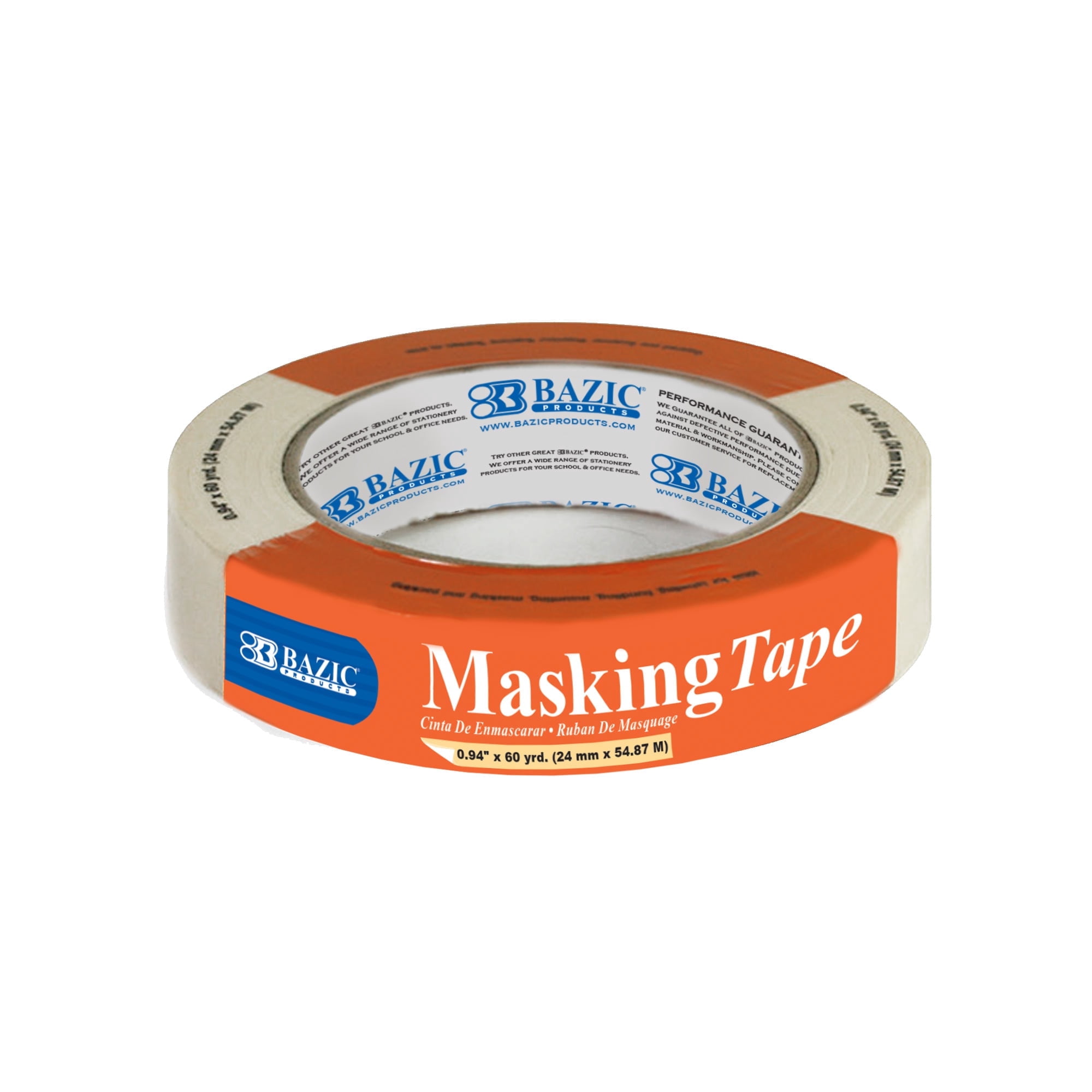 BAZIC General Purpose Masking Tape 0.94" X 2160" (60 Yards), 36-Pack